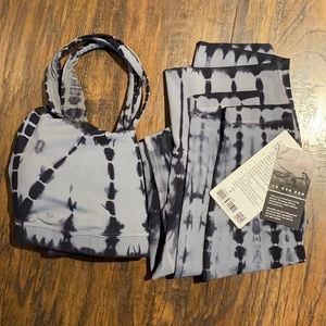 Lululemon Matching Shibori Tie Dye Set NWT Grey 4/6